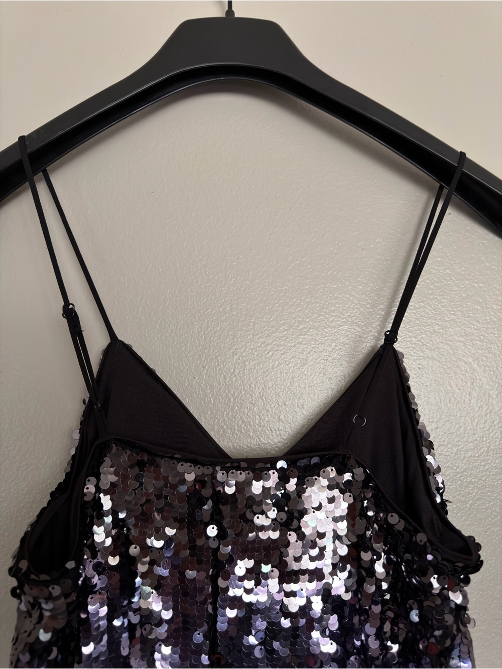 H&M Sequined Ombre Slip Dress in Silver, Purple, & Gold - Picture 5 of 6